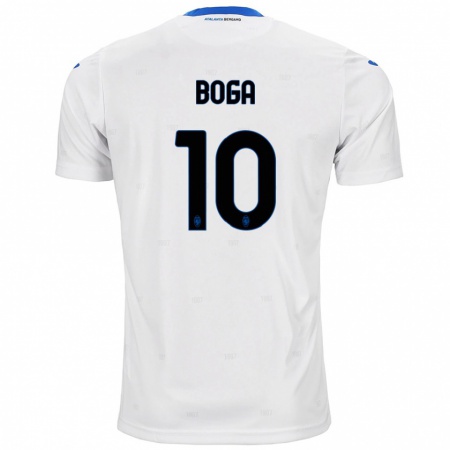 Kandiny Gyermek Jeremie Boga #10 Fehér Idegenbeli Jersey 2024/25 Mez Póló Ing