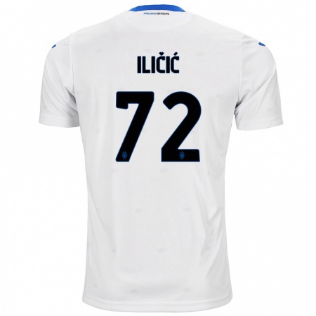 Kandiny Gyermek Josip Ilicic #72 Fehér Idegenbeli Jersey 2024/25 Mez Póló Ing