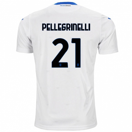 Kandiny Gyermek Giorgia Pellegrinelli #21 Fehér Idegenbeli Jersey 2024/25 Mez Póló Ing