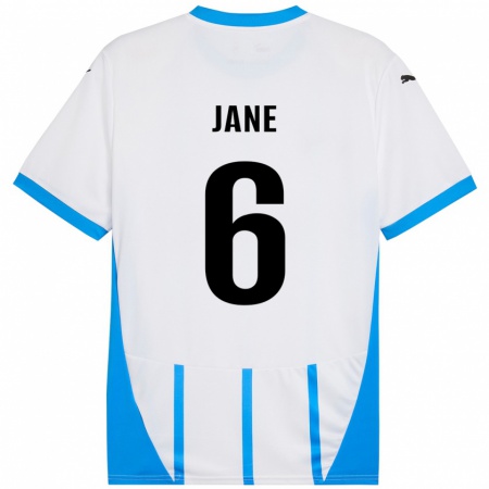 Kandiny Gyermek Refiloe Jane #6 Fehér Kék Idegenbeli Jersey 2024/25 Mez Póló Ing