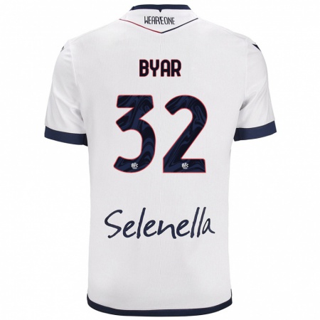 Kandiny Gyermek Naïm Byar #32 Fehér Royal Blue Idegenbeli Jersey 2024/25 Mez Póló Ing