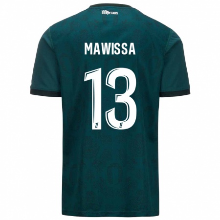 Kandiny Gyermek Christian Mawissa #13 Sötétzöld Idegenbeli Jersey 2024/25 Mez Póló Ing