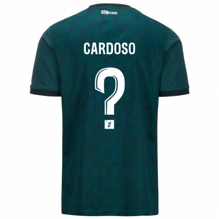 Kandiny Gyermek Bruno Cardoso #0 Sötétzöld Idegenbeli Jersey 2024/25 Mez Póló Ing