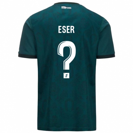 Kandiny Gyermek Allan Eser #0 Sötétzöld Idegenbeli Jersey 2024/25 Mez Póló Ing