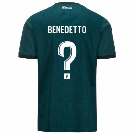 Kandiny Gyermek Antéo Benedetto #0 Sötétzöld Idegenbeli Jersey 2024/25 Mez Póló Ing