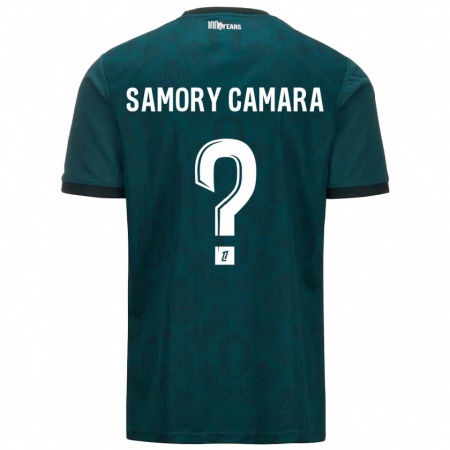 Kandiny Gyermek Verges Samory Camara #0 Sötétzöld Idegenbeli Jersey 2024/25 Mez Póló Ing