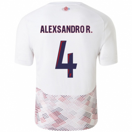 Kandiny Gyermek Alexsandro #4 Fehér Royal Blue Idegenbeli Jersey 2024/25 Mez Póló Ing