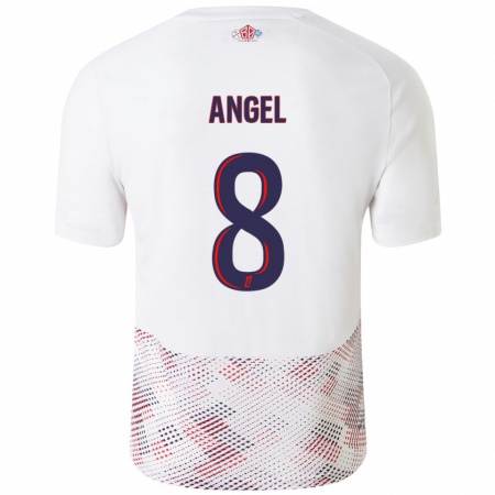 Kandiny Gyermek Angel Gomes #8 Fehér Royal Blue Idegenbeli Jersey 2024/25 Mez Póló Ing