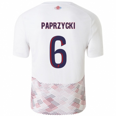 Kandiny Gyermek Aurore Paprzycki #6 Fehér Royal Blue Idegenbeli Jersey 2024/25 Mez Póló Ing