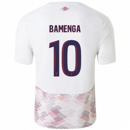 Kandiny Gyermek Naomie Bamenga #10 Fehér Royal Blue Idegenbeli Jersey 2024/25 Mez Póló Ing