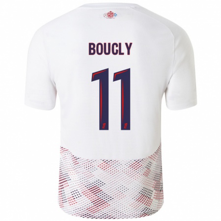 Kandiny Gyermek Maïté Boucly #11 Fehér Royal Blue Idegenbeli Jersey 2024/25 Mez Póló Ing