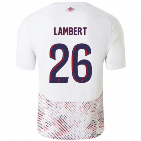 Kandiny Gyermek Anaïs Lambert #26 Fehér Royal Blue Idegenbeli Jersey 2024/25 Mez Póló Ing