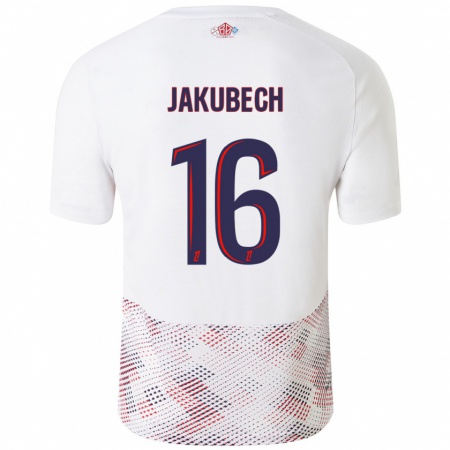 Kandiny Gyermek Adam Jakubech #16 Fehér Royal Blue Idegenbeli Jersey 2024/25 Mez Póló Ing