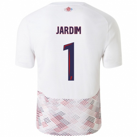 Kandiny Gyermek Leo Jardim #1 Fehér Royal Blue Idegenbeli Jersey 2024/25 Mez Póló Ing