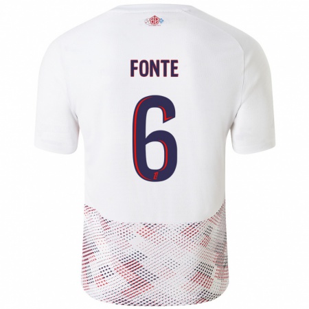 Kandiny Gyermek Jose Fonte #6 Fehér Royal Blue Idegenbeli Jersey 2024/25 Mez Póló Ing