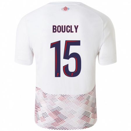 Kandiny Gyermek Maite Boucly #15 Fehér Royal Blue Idegenbeli Jersey 2024/25 Mez Póló Ing