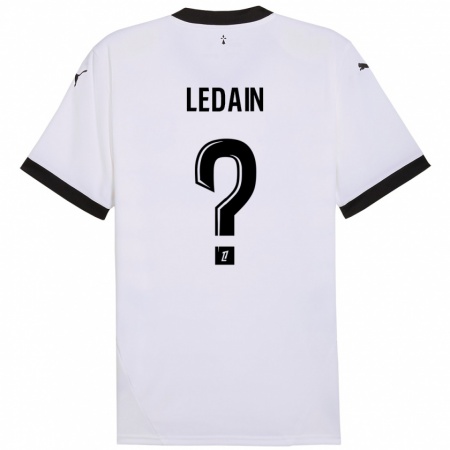 Kandiny Gyermek Samuel Ledain #0 Fehér Fekete Idegenbeli Jersey 2024/25 Mez Póló Ing