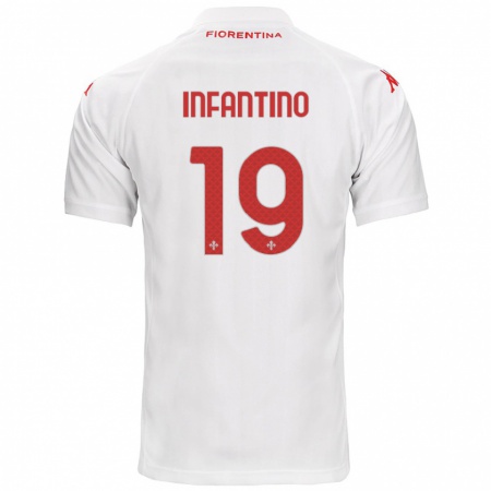 Kandiny Gyermek Gino Infantino #19 Fehér Idegenbeli Jersey 2024/25 Mez Póló Ing