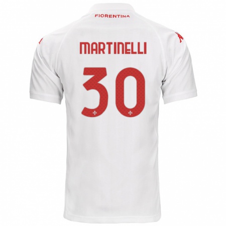 Kandiny Gyermek Tommaso Martinelli #30 Fehér Idegenbeli Jersey 2024/25 Mez Póló Ing