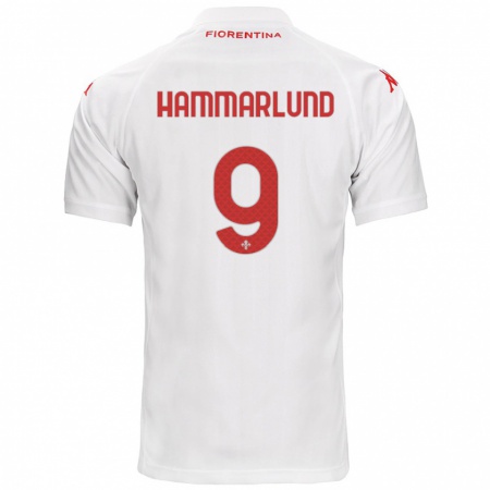 Kandiny Gyermek Pauline Hammarlund #9 Fehér Idegenbeli Jersey 2024/25 Mez Póló Ing