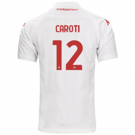 Kandiny Gyermek Filippo Caroti #12 Fehér Idegenbeli Jersey 2024/25 Mez Póló Ing