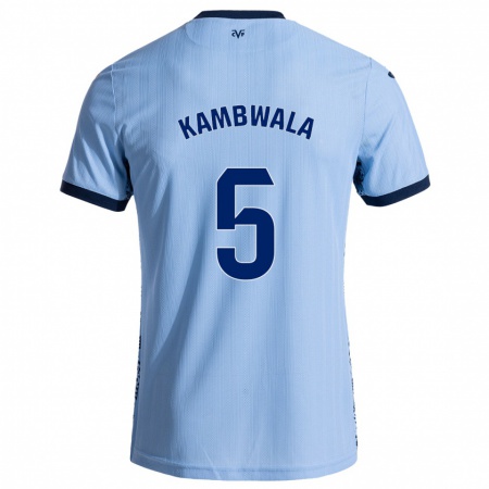 Kandiny Gyermek Willy Kambwala #5 Ég Kék Idegenbeli Jersey 2024/25 Mez Póló Ing