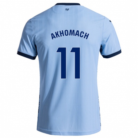 Kandiny Gyermek Ilias Akhomach #11 Ég Kék Idegenbeli Jersey 2024/25 Mez Póló Ing