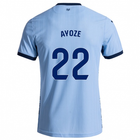 Kandiny Gyermek Ayoze Pérez #22 Ég Kék Idegenbeli Jersey 2024/25 Mez Póló Ing