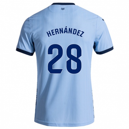 Kandiny Gyermek Gerard Hernández #28 Ég Kék Idegenbeli Jersey 2024/25 Mez Póló Ing