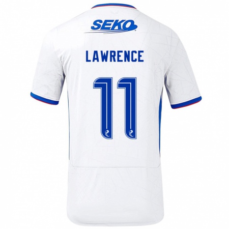 Kandiny Gyermek Tom Lawrence #11 Fehér Kék Idegenbeli Jersey 2024/25 Mez Póló Ing