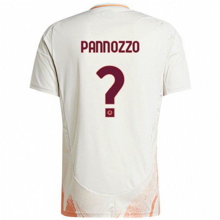 Kandiny Gyermek Nicolò Pannozzo #0 Krém Fehér Narancs Idegenbeli Jersey 2024/25 Mez Póló Ing