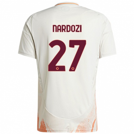 Kandiny Gyermek Manuel Nardozi #27 Krém Fehér Narancs Idegenbeli Jersey 2024/25 Mez Póló Ing