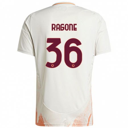 Kandiny Gyermek Diego Ragone #36 Krém Fehér Narancs Idegenbeli Jersey 2024/25 Mez Póló Ing