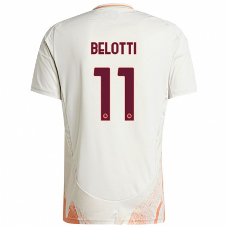 Kandiny Gyermek Andrea Belotti #11 Krém Fehér Narancs Idegenbeli Jersey 2024/25 Mez Póló Ing