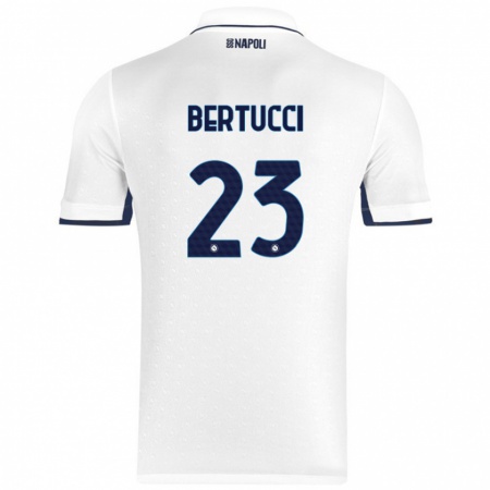 Kandiny Gyermek Sofia Bertucci #23 Fehér Royal Blue Idegenbeli Jersey 2024/25 Mez Póló Ing