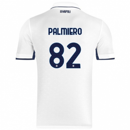 Kandiny Gyermek Luca Palmiero #82 Fehér Royal Blue Idegenbeli Jersey 2024/25 Mez Póló Ing