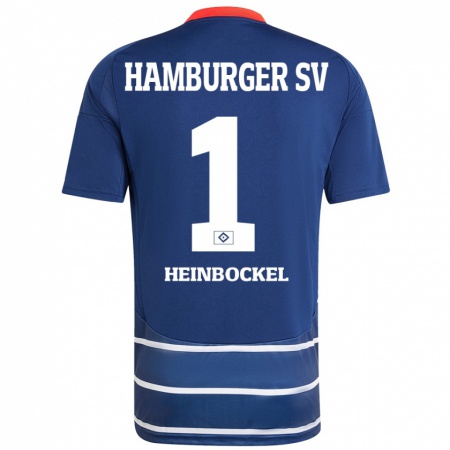 Kandiny Gyermek Simon Heinbockel #1 Sötétkék Idegenbeli Jersey 2024/25 Mez Póló Ing