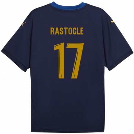 Kandiny Gyermek Jade Rastocle #17 Sötétkék Arany Idegenbeli Jersey 2024/25 Mez Póló Ing