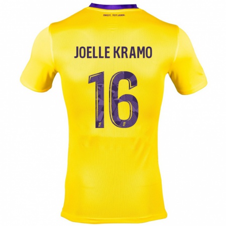 Kandiny Gyermek Marie Joelle Kramo #16 Sárga Lila Idegenbeli Jersey 2024/25 Mez Póló Ing