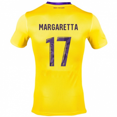 Kandiny Gyermek Jessica Margaretta #17 Sárga Lila Idegenbeli Jersey 2024/25 Mez Póló Ing