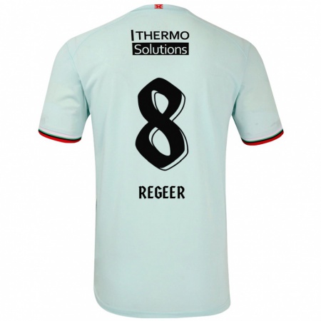 Kandiny Gyermek Youri Regeer #8 Világoszöld Idegenbeli Jersey 2024/25 Mez Póló Ing