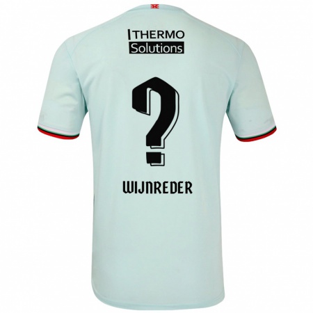 Kandiny Gyermek Jeppe Wijnreder #0 Világoszöld Idegenbeli Jersey 2024/25 Mez Póló Ing