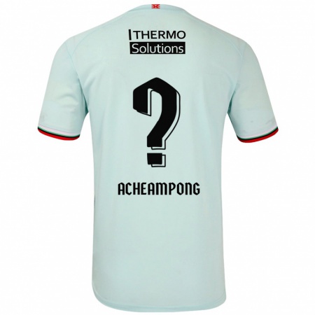 Kandiny Gyermek Sage Acheampong #0 Világoszöld Idegenbeli Jersey 2024/25 Mez Póló Ing