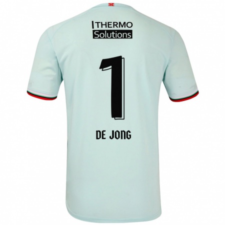 Kandiny Gyermek Daniëlle De Jong #1 Világoszöld Idegenbeli Jersey 2024/25 Mez Póló Ing