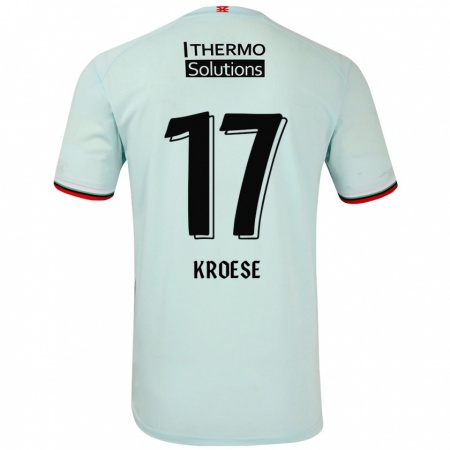 Kandiny Gyermek Fieke Kroese #17 Világoszöld Idegenbeli Jersey 2024/25 Mez Póló Ing