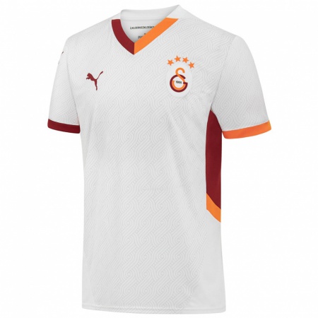 Kandiny Gyermek Arda Yavaş #3 Fehér Sárga Piros Idegenbeli Jersey 2024/25 Mez Póló Ing