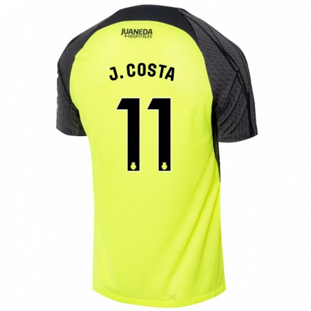 Kandiny Gyermek Jaume Costa #11 Fluoreszkáló Zöld Fekete Idegenbeli Jersey 2024/25 Mez Póló Ing