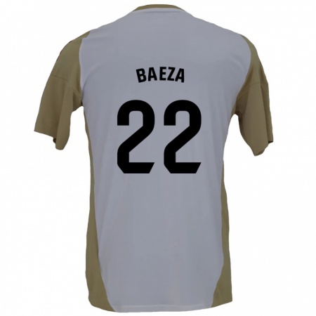 Kandiny Gyermek Miguel Baeza #22 Barna Fehér Idegenbeli Jersey 2024/25 Mez Póló Ing