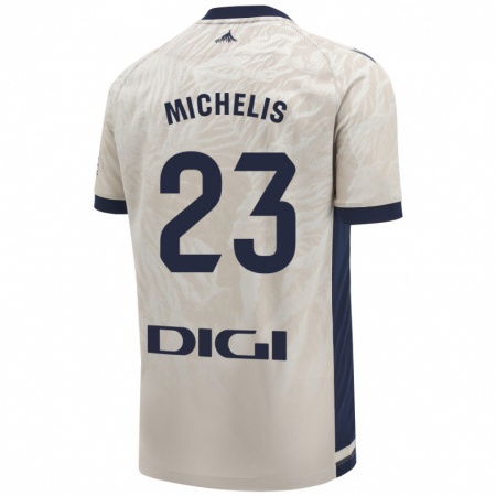 Kandiny Gyermek Nikolaos Michelis #23 Világos Szürke Idegenbeli Jersey 2024/25 Mez Póló Ing