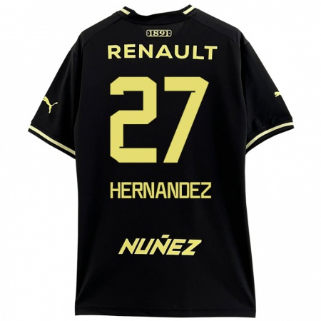 Kandiny Gyermek Lucas Hernández #27 Fekete Sárga Idegenbeli Jersey 2024/25 Mez Póló Ing